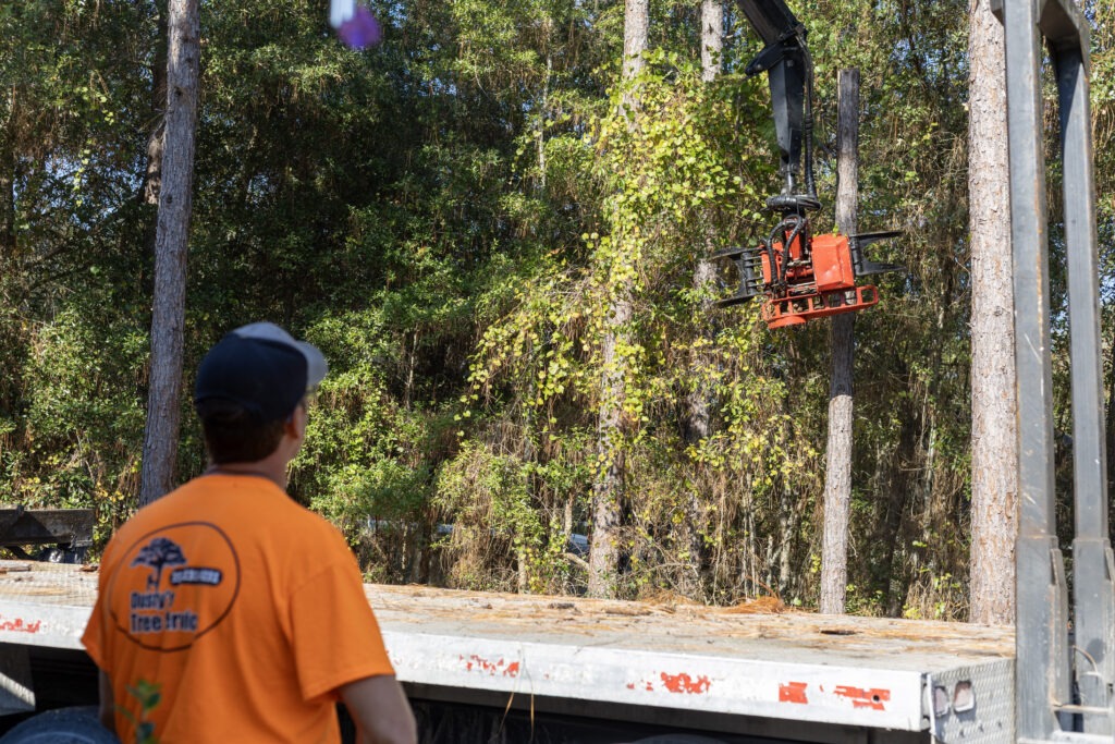 Owner, Dustin Carrol Controls the Grappler Claw from the ground.