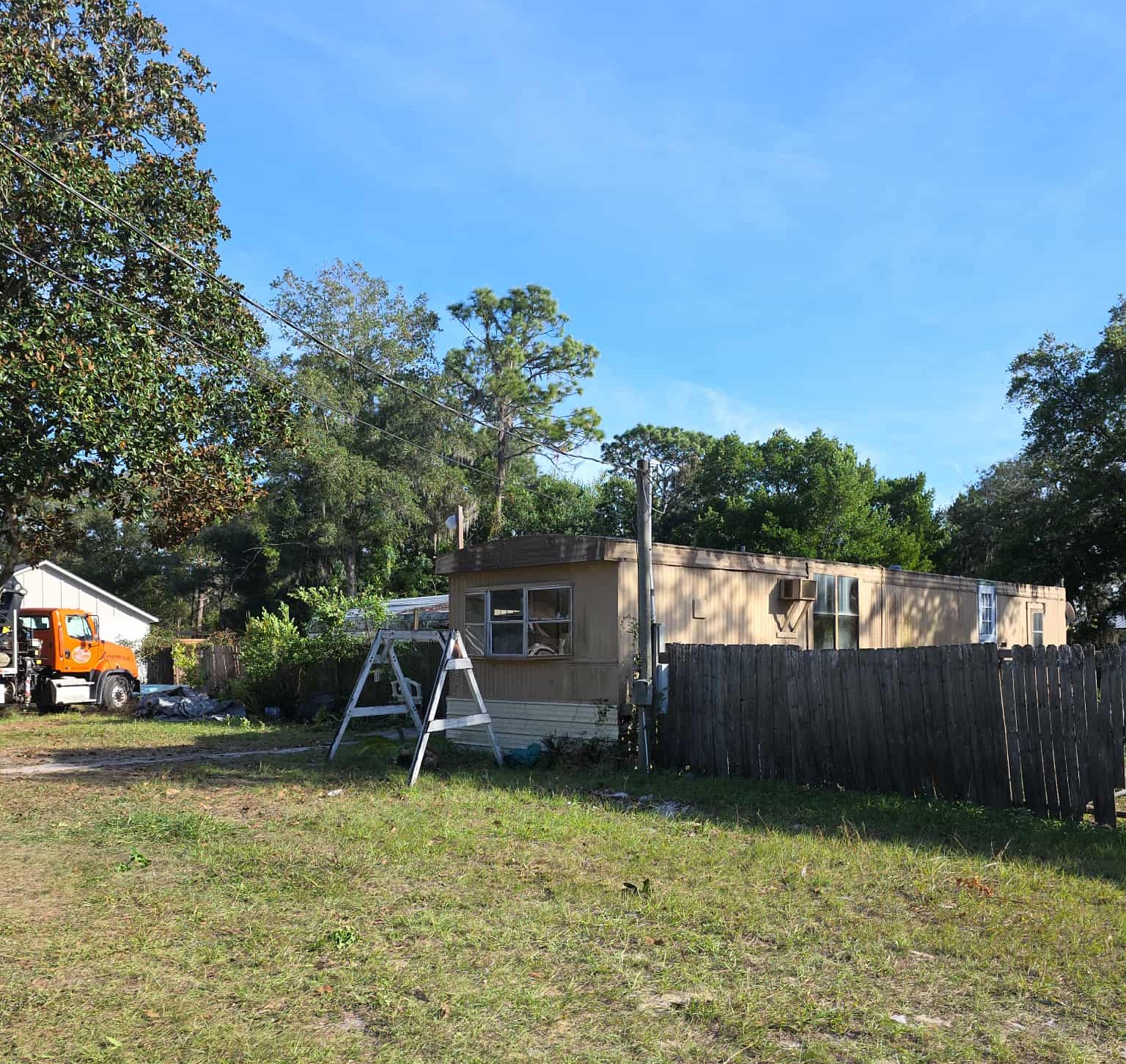 After Mobile Home 2 had trees trimmed and one removed in homosassa